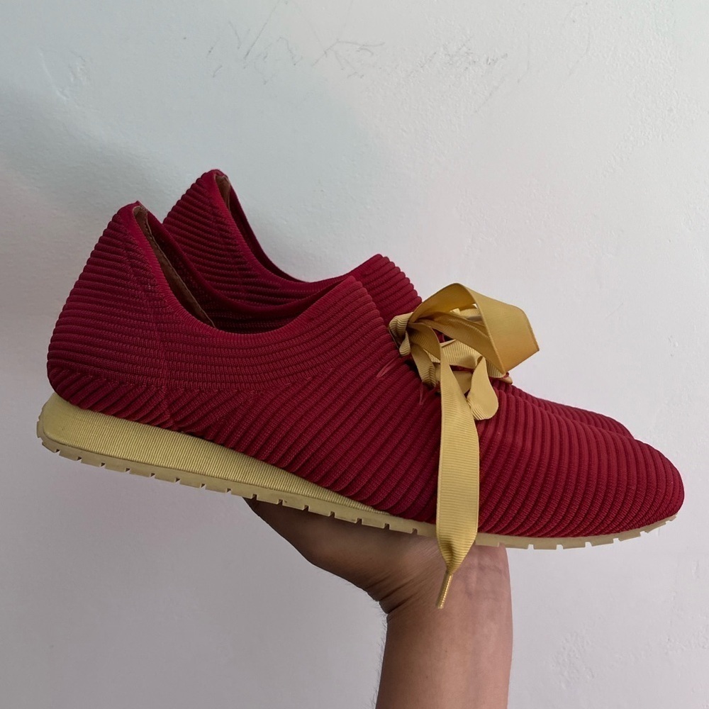 Lamour Des Pieds Taimah Sporty Fashion Lace Up Sneakers Size  Shoes Woven